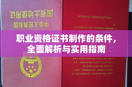 望奎职业资格证书制作的条件，全面解析与实用指南