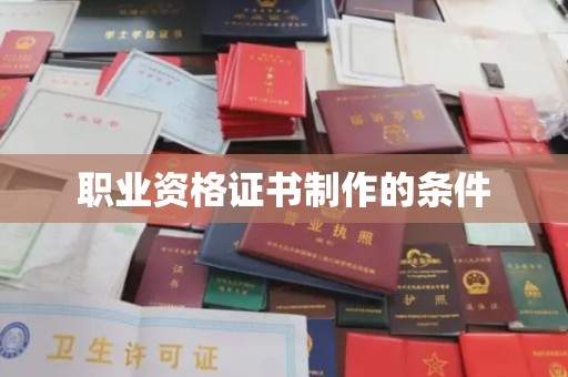 望奎职业资格证书制作的条件
