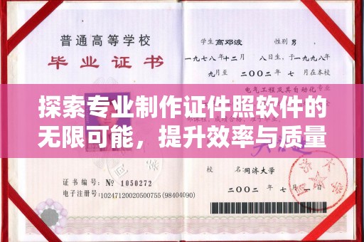 望奎探索专业制作证件照软件的无限可能，提升效率与质量