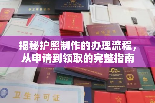 望奎揭秘护照制作的办理流程，从申请到领取的完整指南